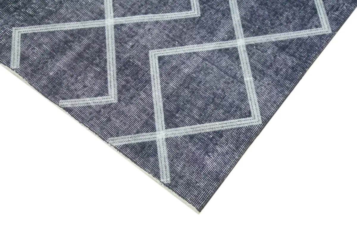 Modern Halı- Mor Pamuk Üzerine Yün El Dokuma Halı-160x264 - Görsel 4