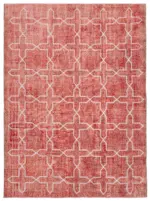 Modern Halı- Kırmızı Pamuk Üzerine Yün El Dokuma Halı-213x290