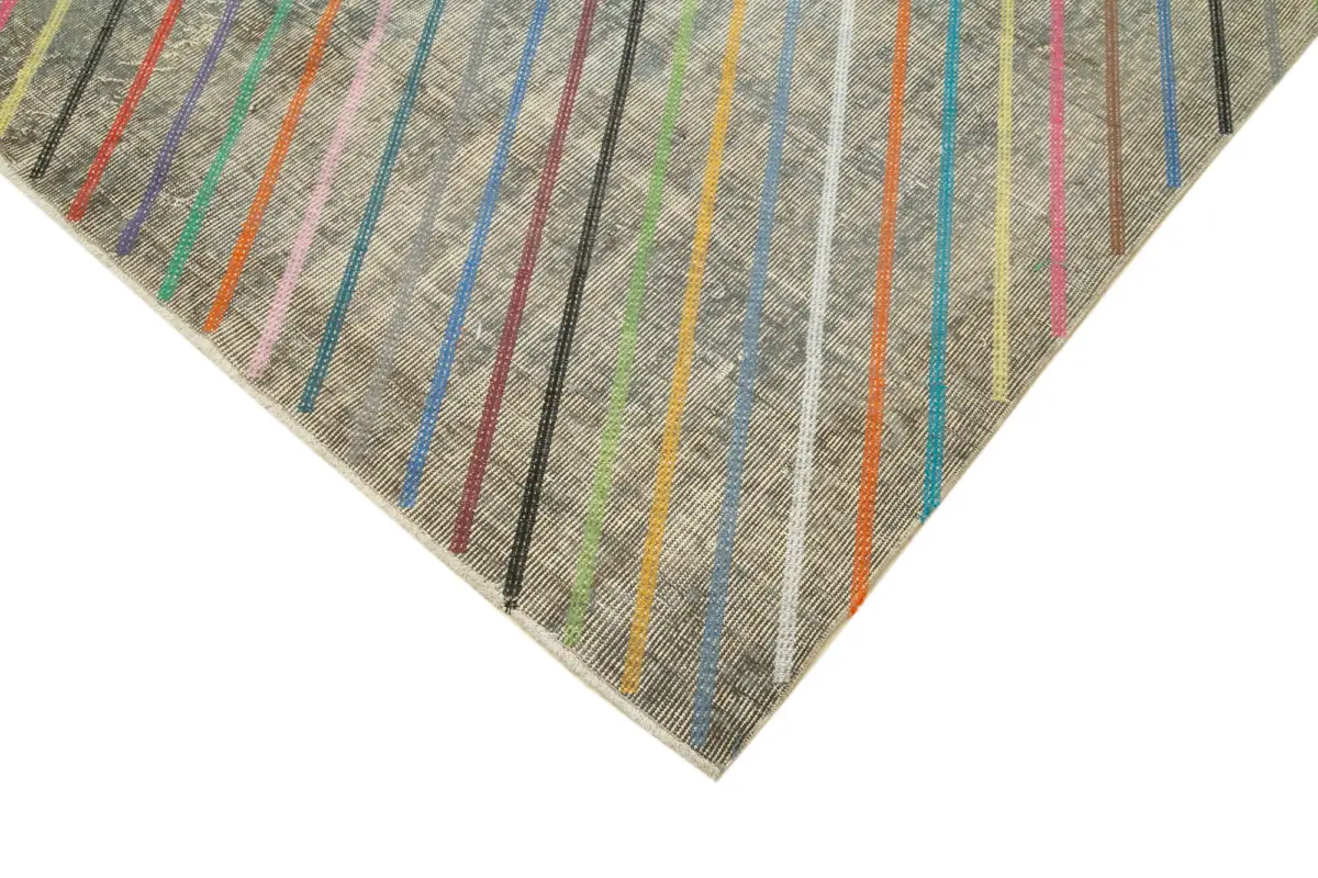 Modern Halı- Gri Pamuk Üzerine Yün El Dokuma Halı-173x278 - Görsel 4