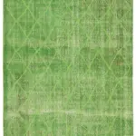 Modern Halı- Yeşil Pamuk Üzerine Yün El Dokuma Halı-175x288