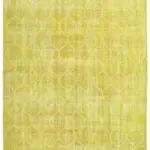 Modern Halı- Sarı Pamuk Üzerine Yün El Dokuma Halı-214x300