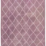 Modern Halı- Mor Pamuk Üzerine Yün El Dokuma Halı-200x258