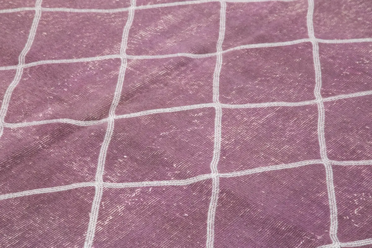 Modern Halı- Mor Pamuk Üzerine Yün El Dokuma Halı-200x258 - Görsel 5