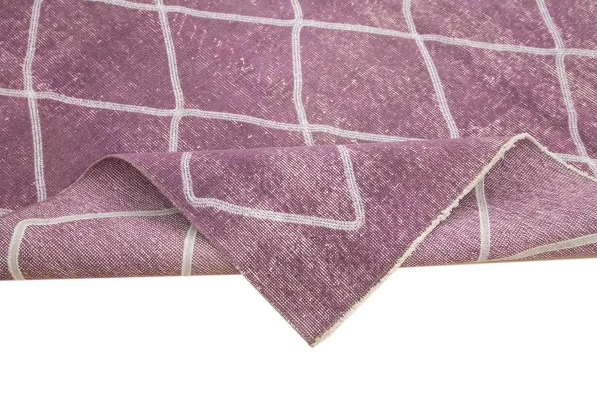 Modern Halı- Mor Pamuk Üzerine Yün El Dokuma Halı-200x258 - Görsel 6