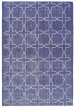 Modern Halı- Mor Pamuk Üzerine Yün El Dokuma Halı-212x306