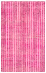 Modern Halı- Pembe Pamuk Üzerine Yün El Dokuma Halı-195x308