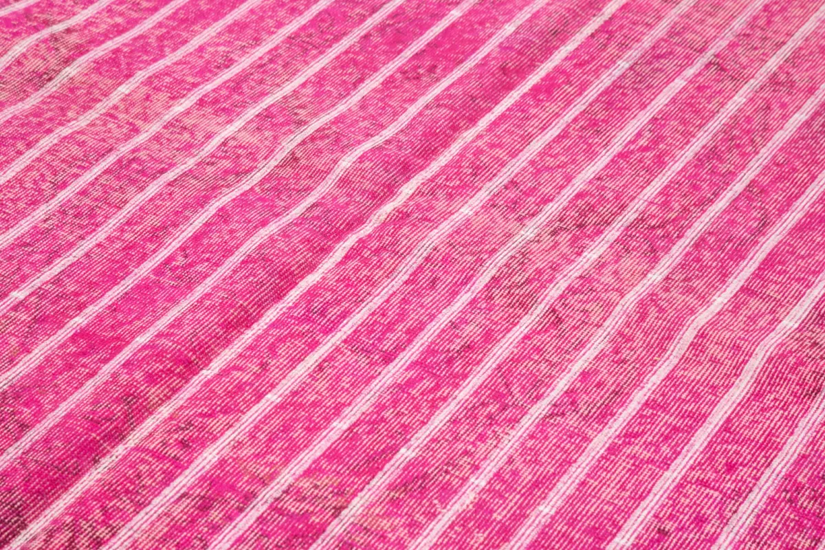 Modern Halı- Pembe Pamuk Üzerine Yün El Dokuma Halı-195x308 - Görsel 5