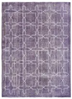 Modern Halı- Mor Pamuk Üzerine Yün El Dokuma Halı-221x299