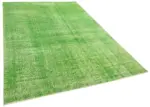 Modern Halı- Yeşil Pamuk Üzerine Yün El Dokuma Halı-196x298 - Görsel 2