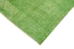 Modern Halı- Yeşil Pamuk Üzerine Yün El Dokuma Halı-196x298 - Görsel 4