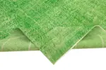 Modern Halı- Yeşil Pamuk Üzerine Yün El Dokuma Halı-196x298 - Görsel 6