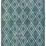 Modern Halı- Mavi Pamuk Üzerine Yün El Dokuma Halı-148x248