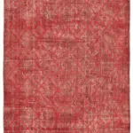 Modern Halı- Kırmızı Pamuk Üzerine Yün El Dokuma Halı-206x338