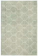 Modern Halı- Gri Pamuk Üzerine Yün El Dokuma Halı-204x295