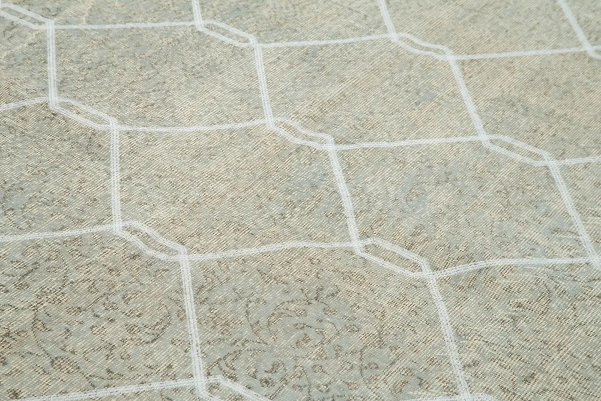 Modern Halı- Gri Pamuk Üzerine Yün El Dokuma Halı-204x295 - Görsel 5