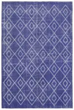 Modern Halı- Mor Pamuk Üzerine Yün El Dokuma Halı-196x296