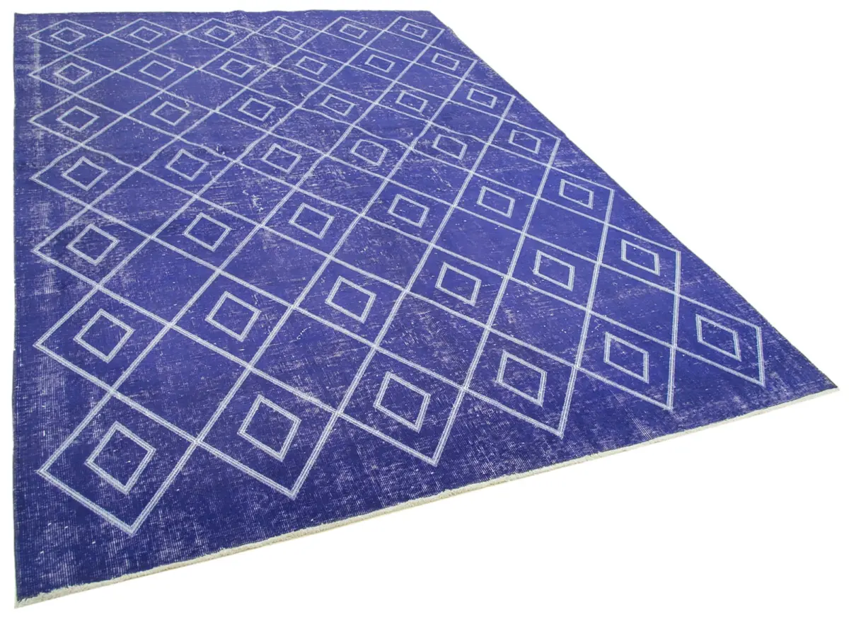 Modern Halı- Mor Pamuk Üzerine Yün El Dokuma Halı-196x296 - Görsel 2