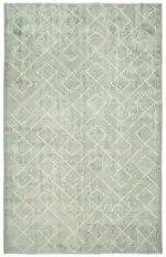 Modern Halı- Gri Pamuk Üzerine Yün El Dokuma Halı-207x315