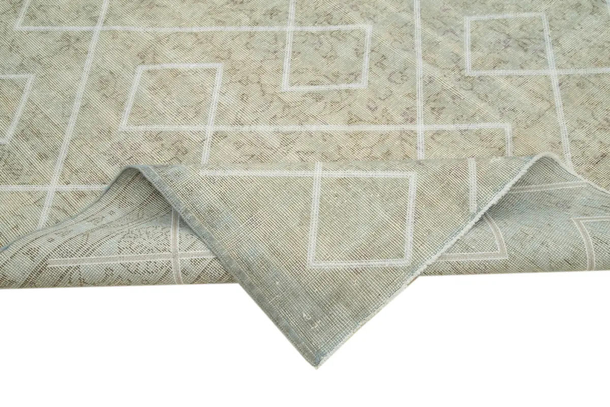 Modern Halı- Gri Pamuk Üzerine Yün El Dokuma Halı-207x315 - Görsel 6