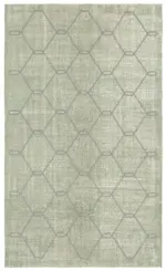 Modern Halı- Gri Pamuk Üzerine Yün El Dokuma Halı-158x258