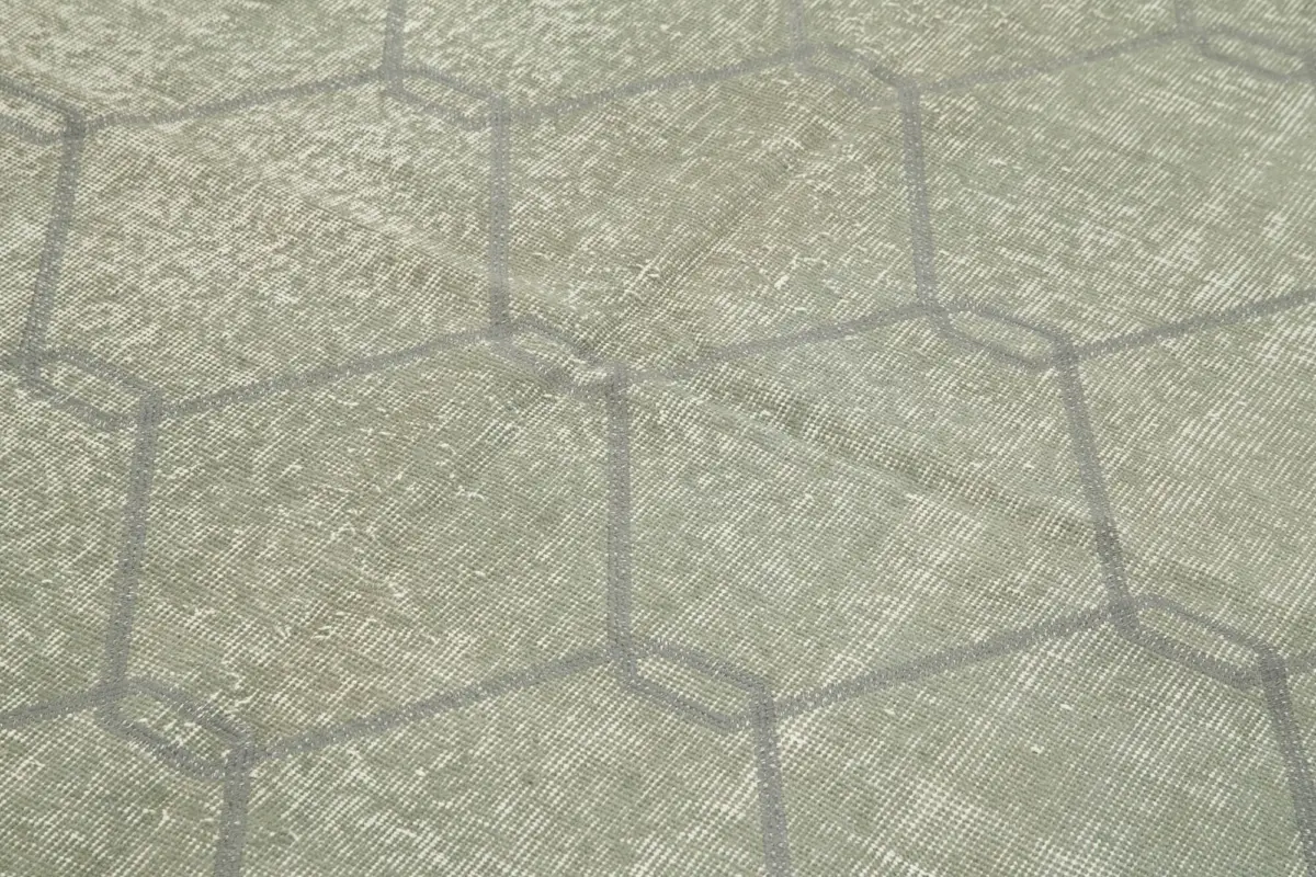 Modern Halı- Gri Pamuk Üzerine Yün El Dokuma Halı-158x258 - Görsel 5