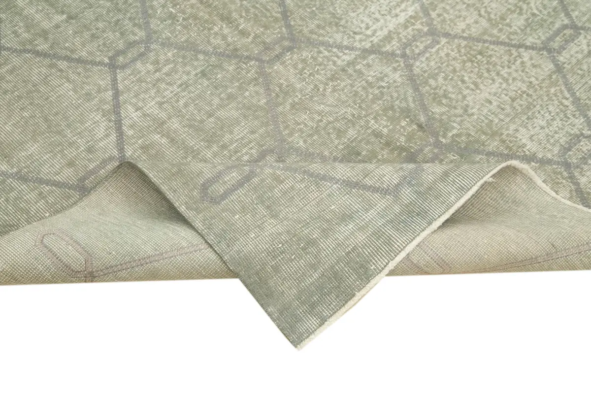 Modern Halı- Gri Pamuk Üzerine Yün El Dokuma Halı-158x258 - Görsel 6