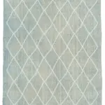 Modern Halı- Mavi Pamuk Üzerine Yün El Dokuma Halı-162x263