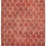 Modern Halı- Kırmızı Pamuk Üzerine Yün El Dokuma Halı-226x310