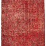 Modern Halı- Kırmızı Pamuk Üzerine Yün El Dokuma Halı-209x328