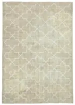 Modern Halı- Gri Pamuk Üzerine Yün El Dokuma Halı-211x309