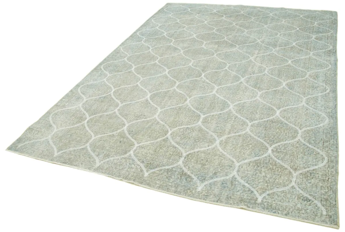 Modern Halı- Gri Pamuk Üzerine Yün El Dokuma Halı-200x310 - Görsel 3