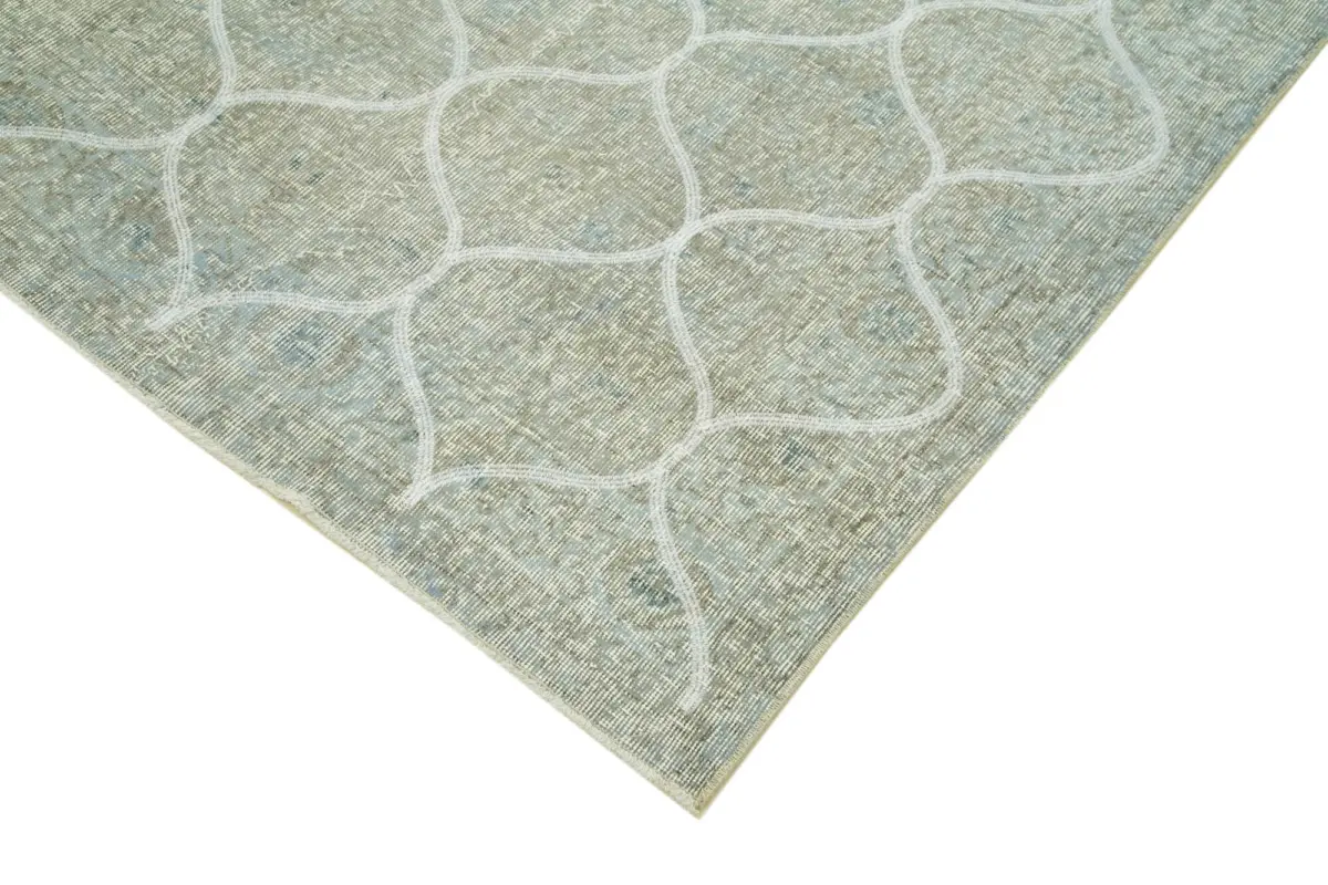 Modern Halı- Gri Pamuk Üzerine Yün El Dokuma Halı-200x310 - Görsel 4