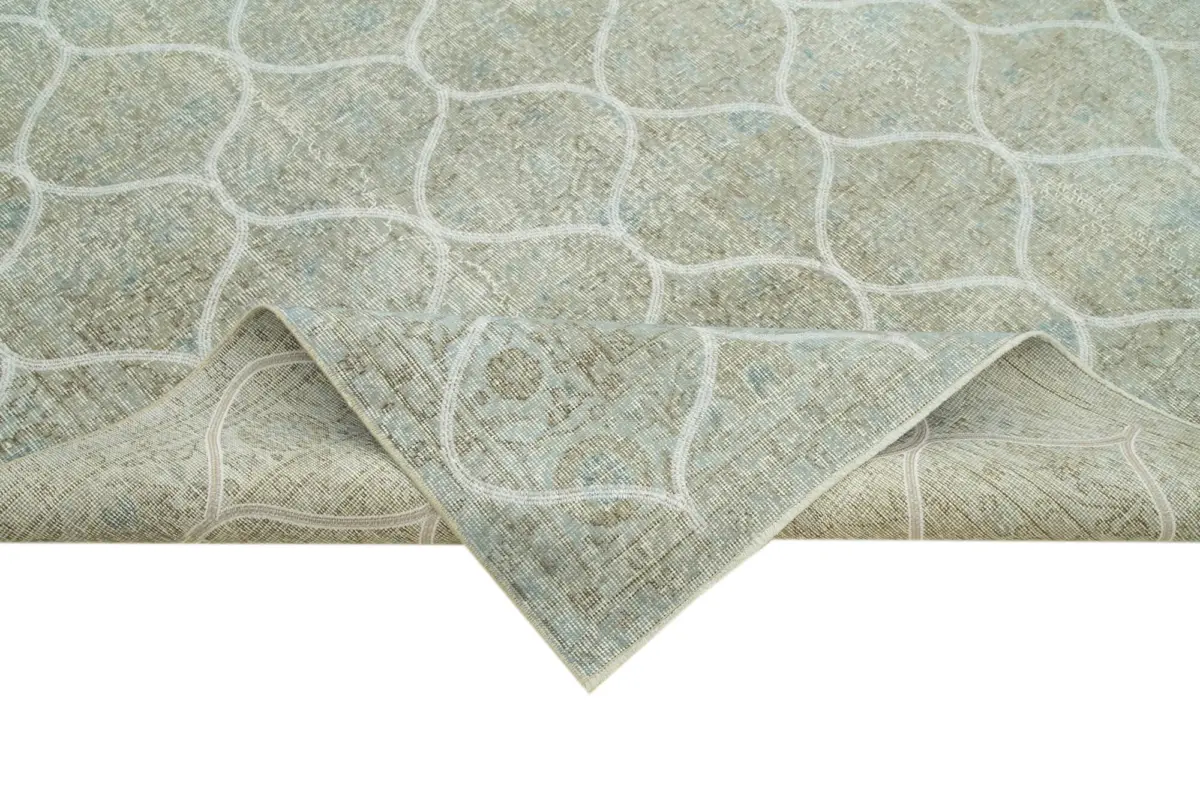 Modern Halı- Gri Pamuk Üzerine Yün El Dokuma Halı-200x310 - Görsel 6