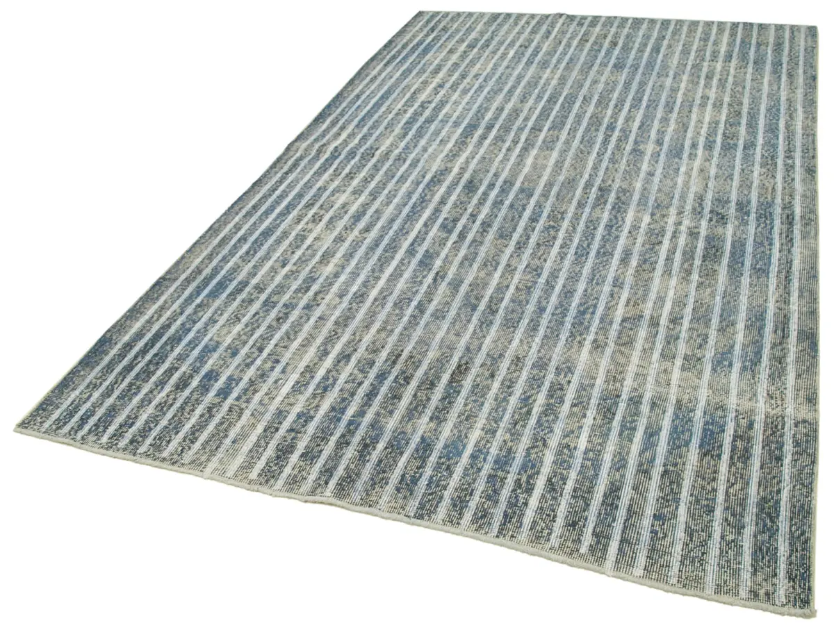 Modern Halı- Gri Pamuk Üzerine Yün El Dokuma Halı-170x277 - Görsel 3