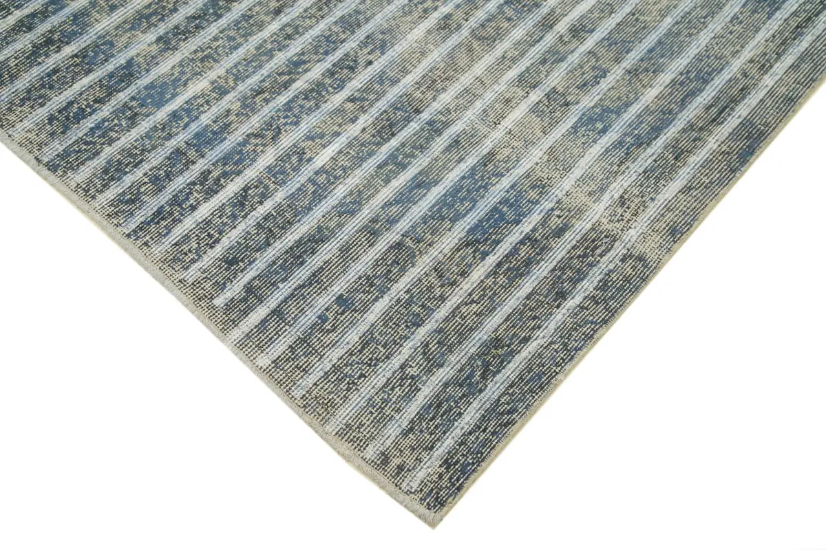 Modern Halı- Gri Pamuk Üzerine Yün El Dokuma Halı-170x277 - Görsel 4