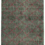 Modern Halı- Siyah Pamuk Üzerine Yün El Dokuma Halı-194x284