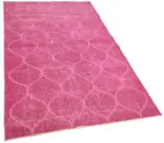 Modern Halı- Pembe Pamuk Üzerine Yün El Dokuma Halı-113x203 - Görsel 2