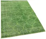 Modern Halı- Yeşil Pamuk Üzerine Yün El Dokuma Halı-118x191 - Görsel 2