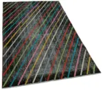 Modern Halı- Siyah Pamuk Üzerine Yün El Dokuma Halı-115x205 - Görsel 2