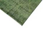 Modern Halı- Yeşil Pamuk Üzerine Yün El Dokuma Halı-128x216 - Görsel 4