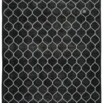 Modern Halı- Siyah Pamuk Üzerine Yün El Dokuma Halı-293x387