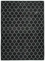 Modern Halı- Siyah Pamuk Üzerine Yün El Dokuma Halı-293x387