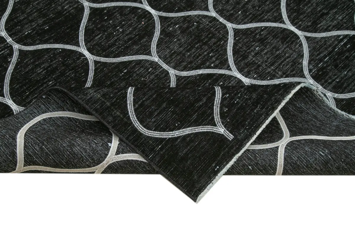 Modern Halı- Siyah Pamuk Üzerine Yün El Dokuma Halı-293x387 - Görsel 6