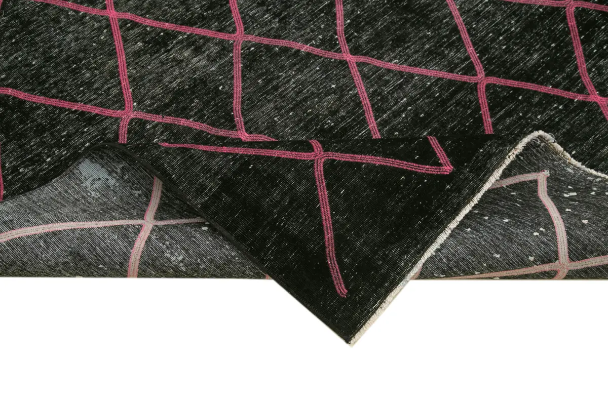 Modern Halı- Siyah Pamuk Üzerine Yün El Dokuma Halı-293x390 - Görsel 6