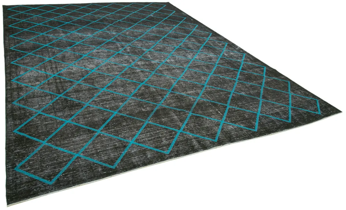 Modern Halı- Siyah Pamuk Üzerine Yün El Dokuma Halı-297x415 - Görsel 2