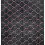 Modern Halı- Siyah Pamuk Üzerine Yün El Dokuma Halı-300x462