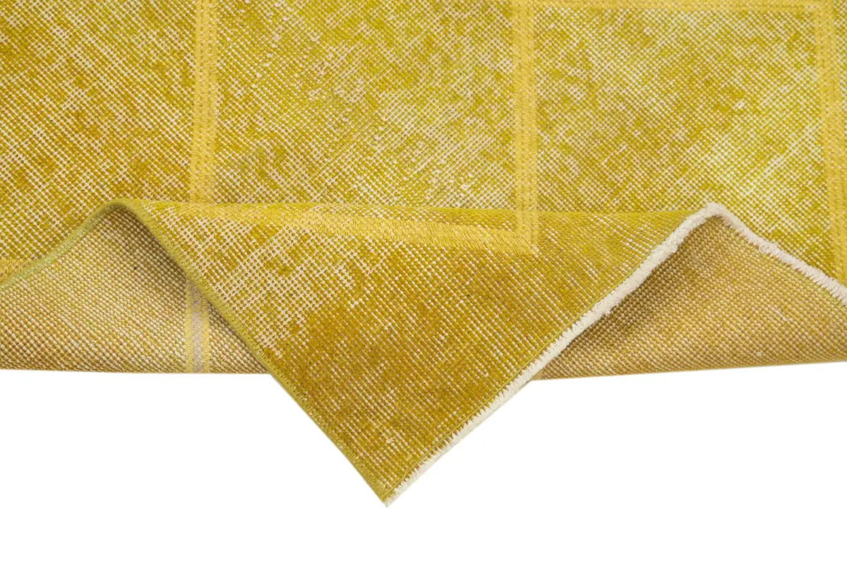 Modern Halı- Sarı Pamuk Üzerine Yün El Dokuma Halı-085x293 - Görsel 6