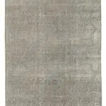 Modern Halı- Gri Pamuk Üzerine Yün El Dokuma Halı-083x242