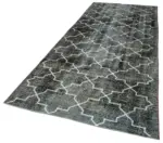 Modern Halı- Siyah Pamuk Üzerine Yün El Dokuma Halı-145x383 - Görsel 3