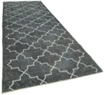 Modern Halı- Gri Pamuk Üzerine Yün El Dokuma Halı-144x374 - Görsel 2